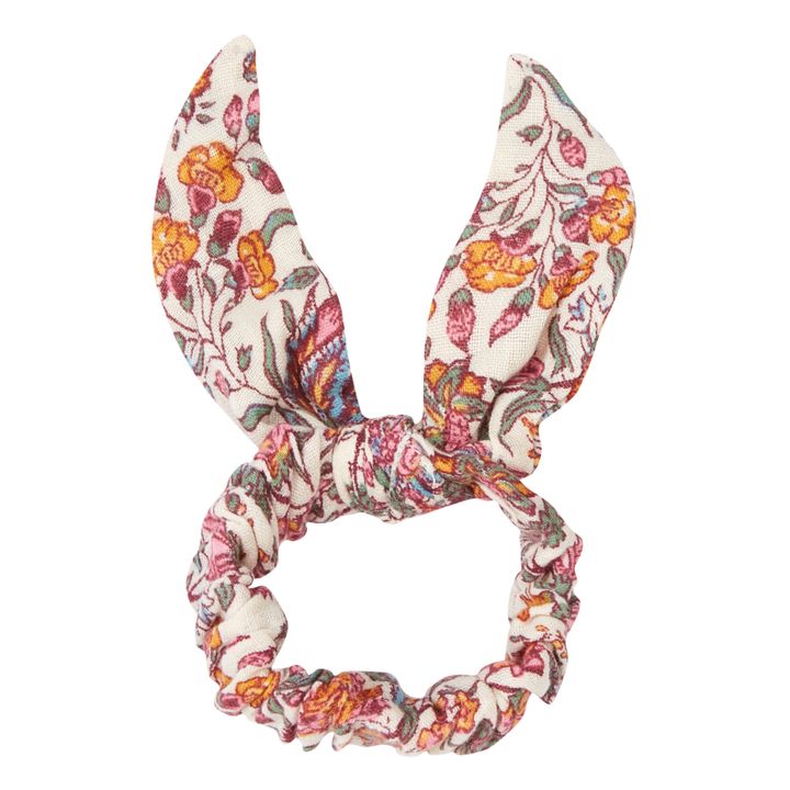 Chloe Organic Cotton Bow Scrunchie | Crudo- Imagen del producto n°0