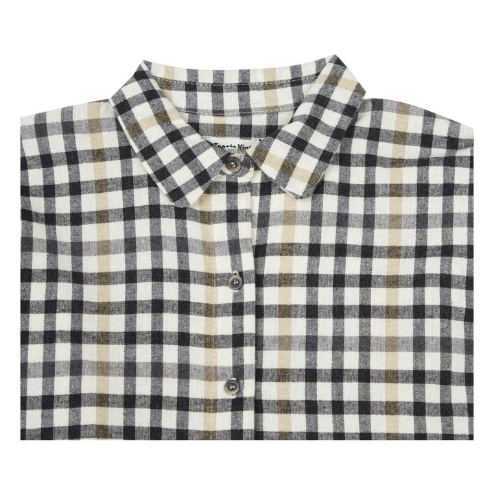 Long Sleeve Checked Shirt | Beige- Imagen del producto n°1