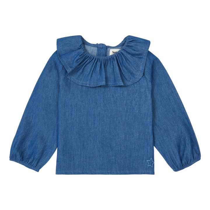 Collar Blouse  | Blue- Product image n°0