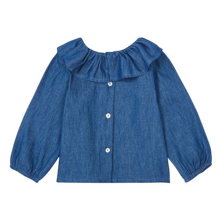 Collar Blouse  | Blue- Product image n°1