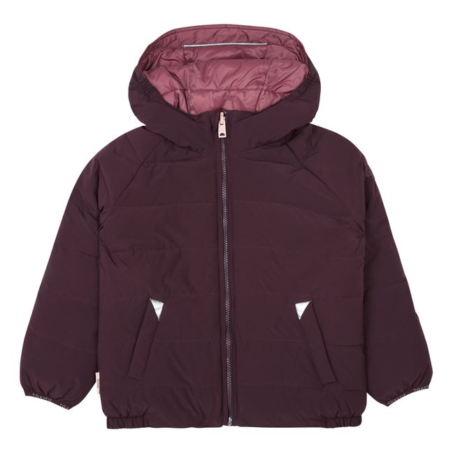 Doudoune Réversible Recyclée | Aubergine