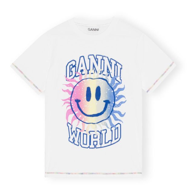 Smiley Light Organic Cotton T-shirt | Bianco