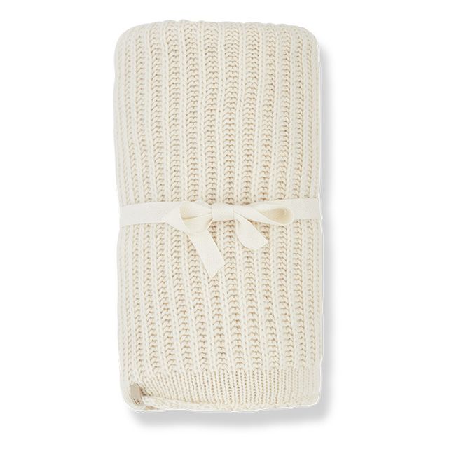 Couverture Naissance Laine Sarai | Ecru