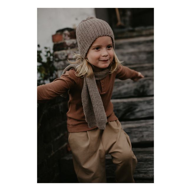 Berretto in lana alpaca per bambini | Marrone scuro