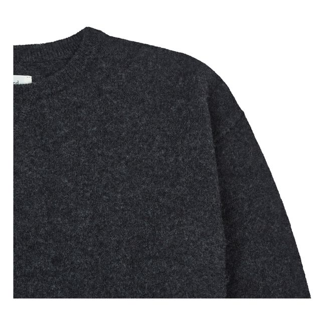 Jersey liso de lana | Gris Antracita