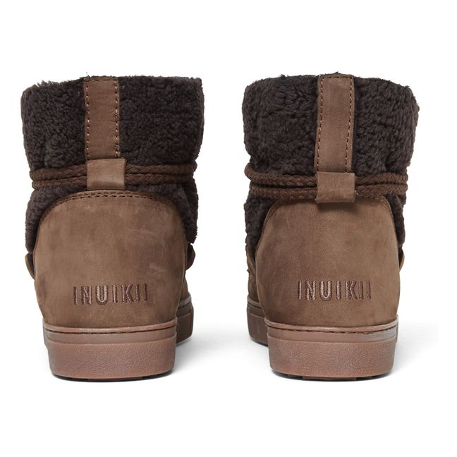 Curly Fur-Lined Boots | Chocolate