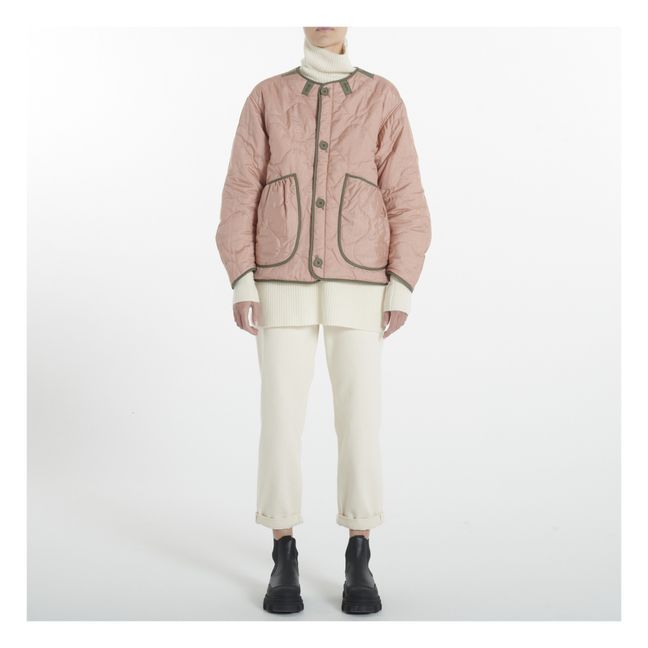 Collared Reversible Quilted Jacket | Salvia