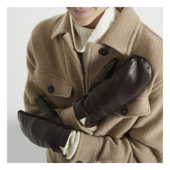 Guanti Essentials con imbottitura in pelle | Marrone
