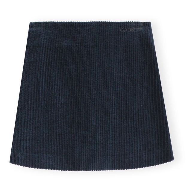 Mini Organic Cotton Corduroy Skirt | Midnight blue