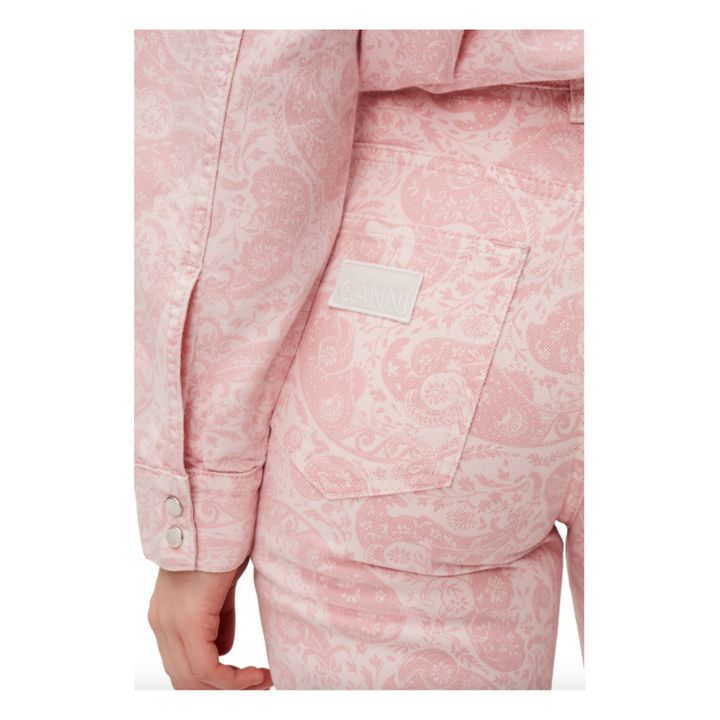 Straight Paisley Organic Cotton Jeans | Rosa- Imagen del producto n°2