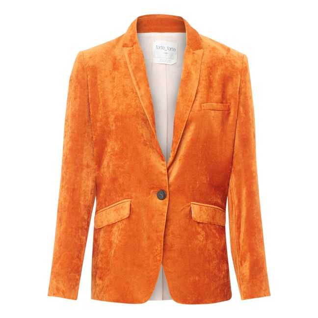 Flowy Velour Jacket | Naranja