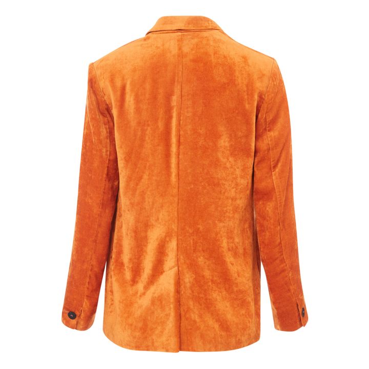 Flowy Velour Jacket | Arancione- Immagine del prodotto n°3