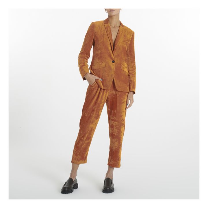 Flowy Velour Jacket | Arancione- Immagine del prodotto n°1