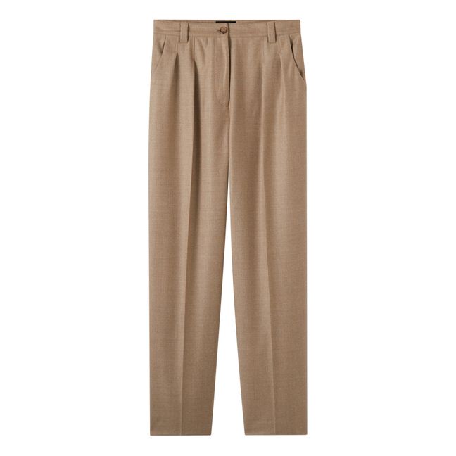 Tressie Woollen Trousers | Beige