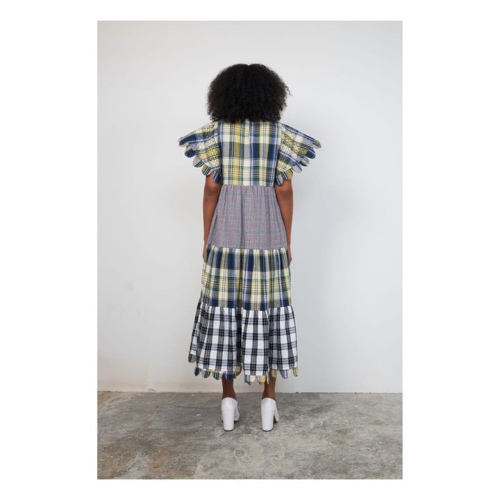 Nickeline Checked Dress | Blu marino- Immagine del prodotto n°4