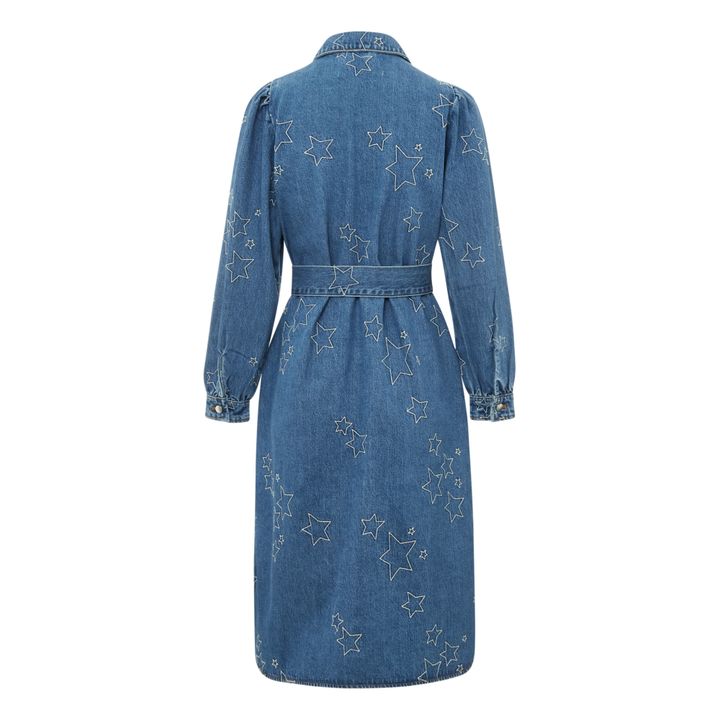 Sarah Lou Star Denim Dress | Blue- Product image n°5