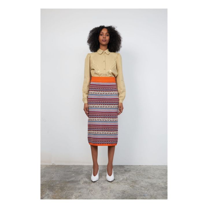 Margritte Woollen Skirt | Orange- Produktbild Nr. 2