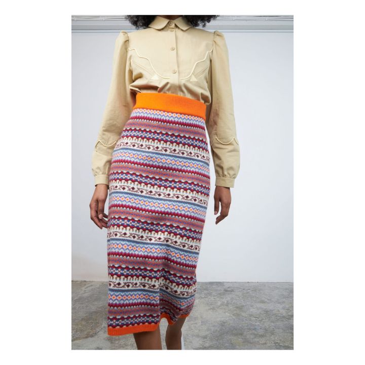 Margritte Woollen Skirt | Orange- Produktbild Nr. 0