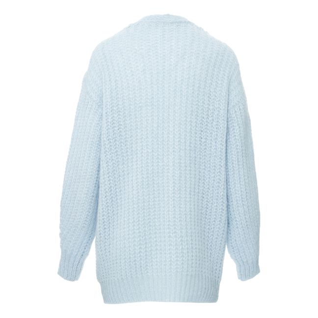 Cardigan Long Mohair | Bleu