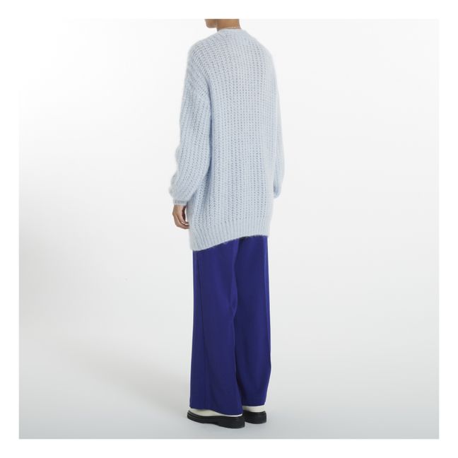Cardigan Long Mohair | Bleu