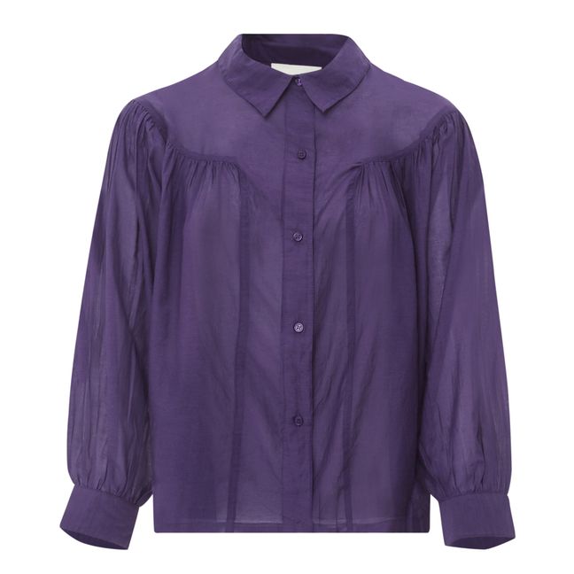 Hemd Idaho Baumwolle Seide | Violett