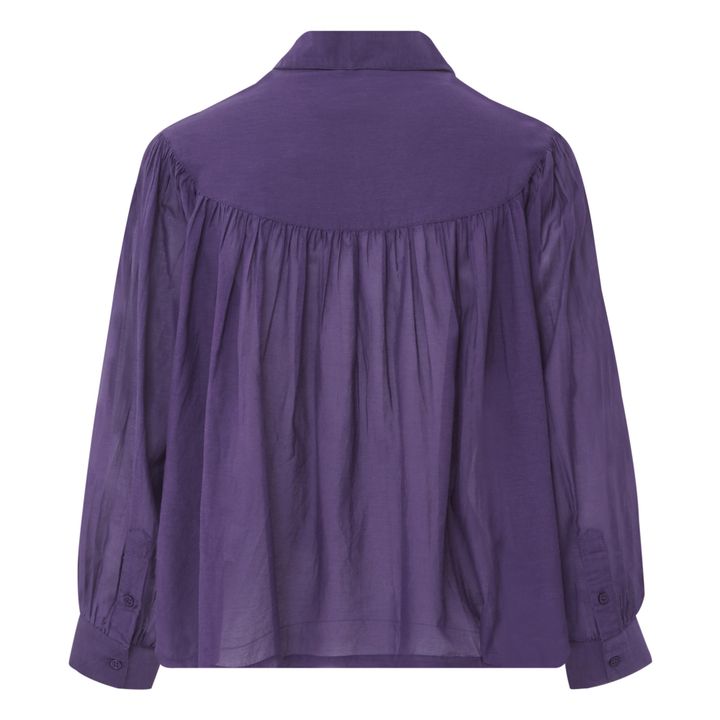 Idaho Silk and Cotton Shirt | Viola- Immagine del prodotto n°4