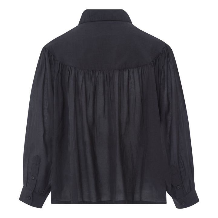 Idaho Silk and Cotton Shirt | Nero carbone- Immagine del prodotto n°4