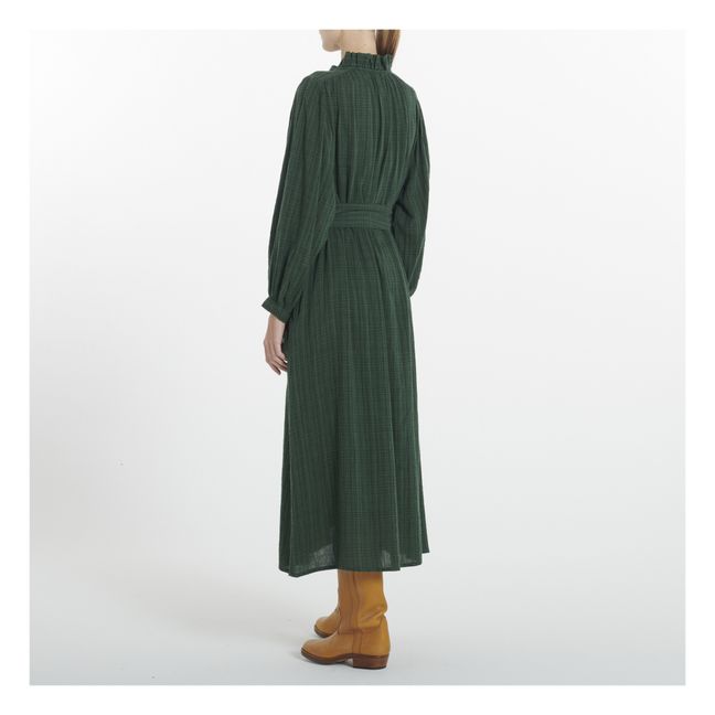 Adrien Waffle Cotton Dress | Verde