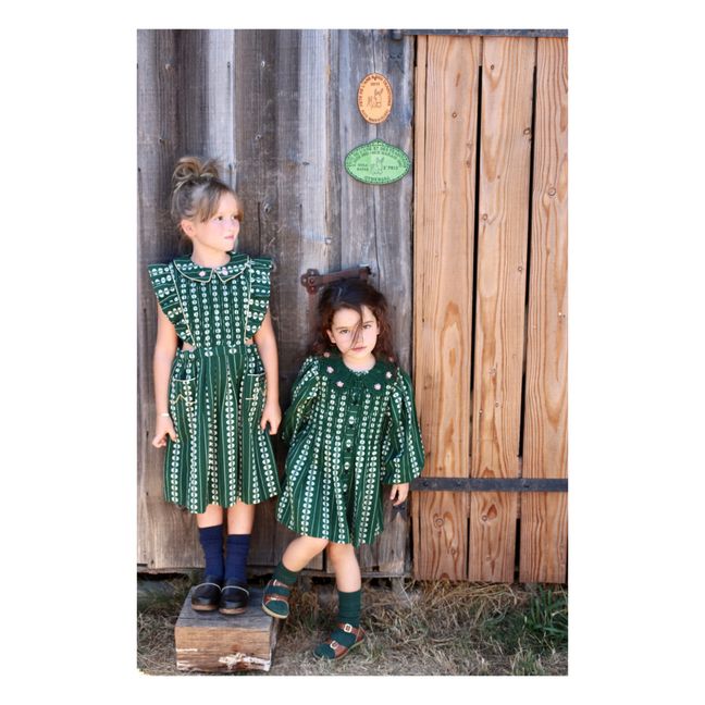 Jacquard Apron Dress | Green