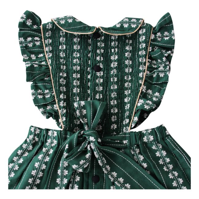 Jacquard Apron Dress | Grün