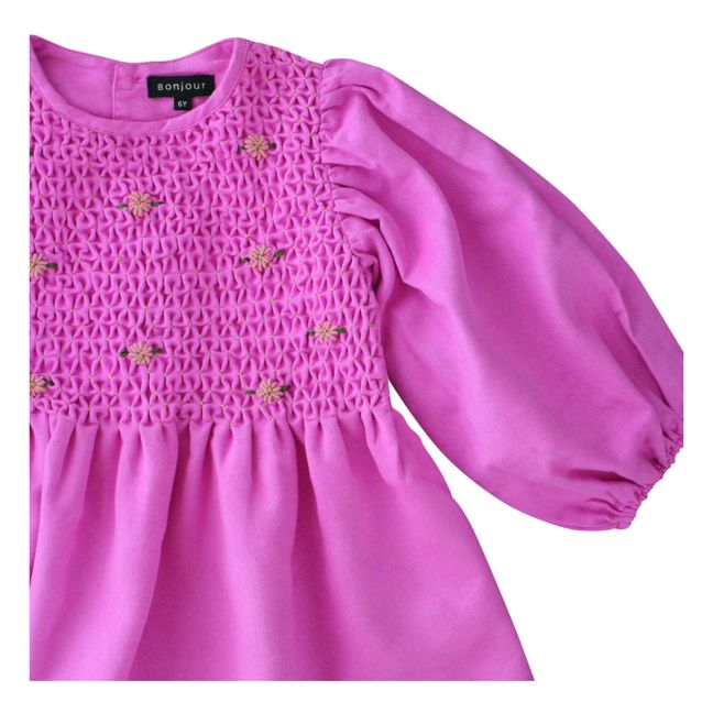 Hand Smocked Corduroy Blouse | Fuchsie