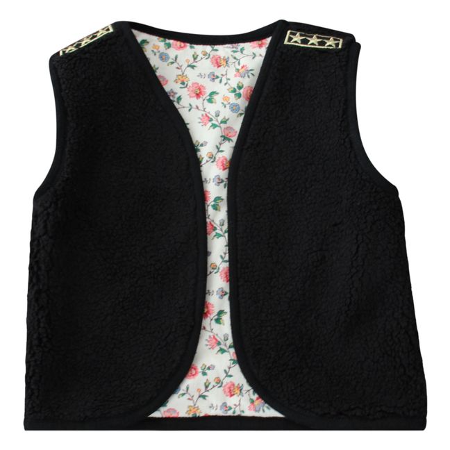 Gilet Réversible Velours Côtelé et Façon Fourrure | Ecru