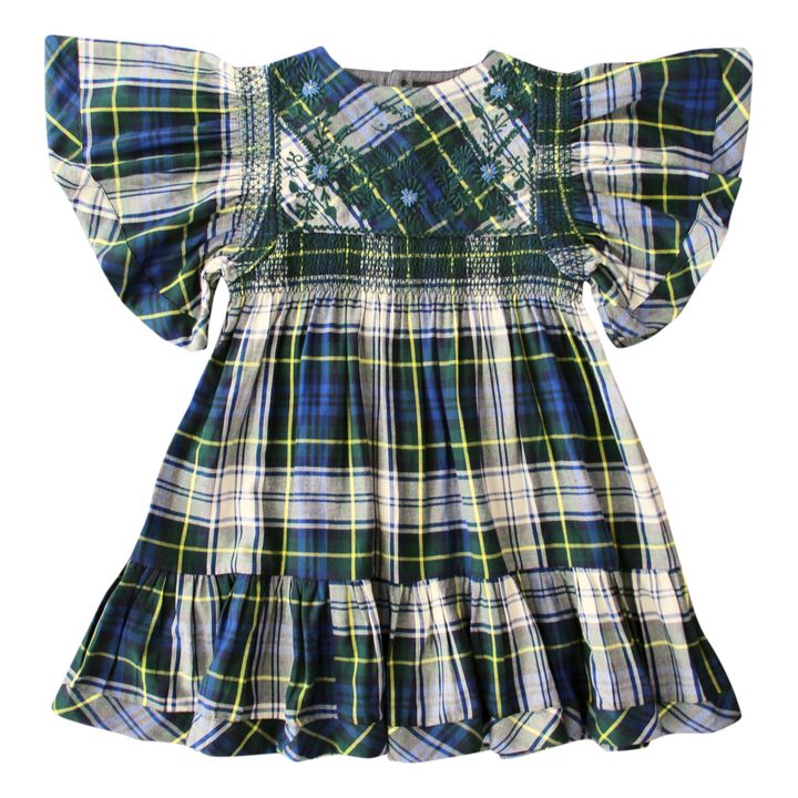 Rosalie Checkered Dress | Navy- Produktbild Nr. 0