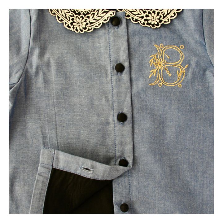 Chambray Blouse | Denim blue- Product image n°1