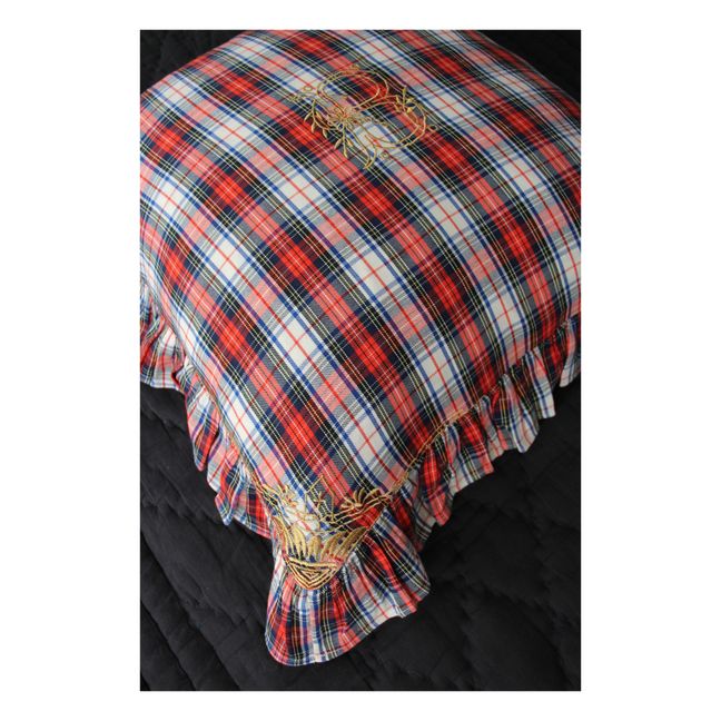 Checkered Cushion Cover | Red