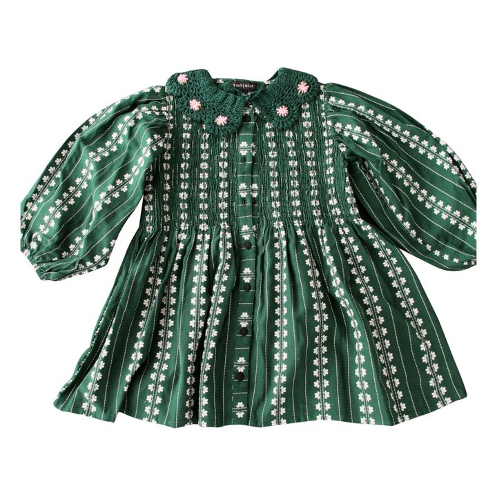 Jacquard Blouse | Green- Product image n°0