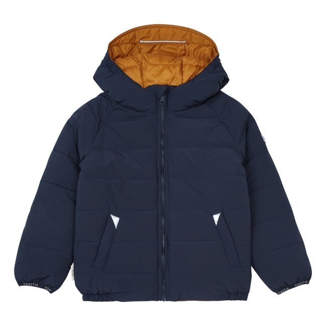 Recycled Reversible Down Jacket Navy blue