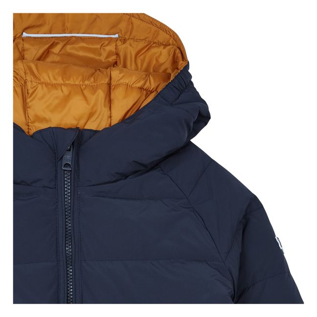 Recycled Reversible Down Jacket | Navy blue