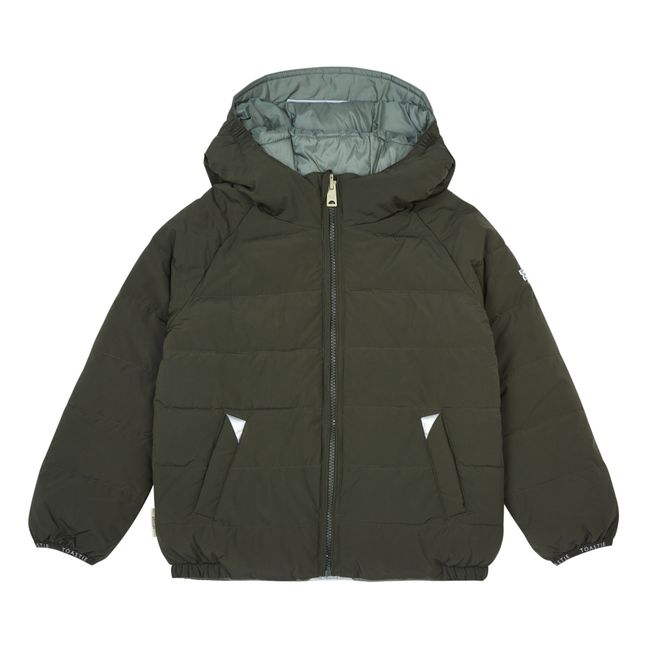 Recycled Reversible Down Jacket | Khaki