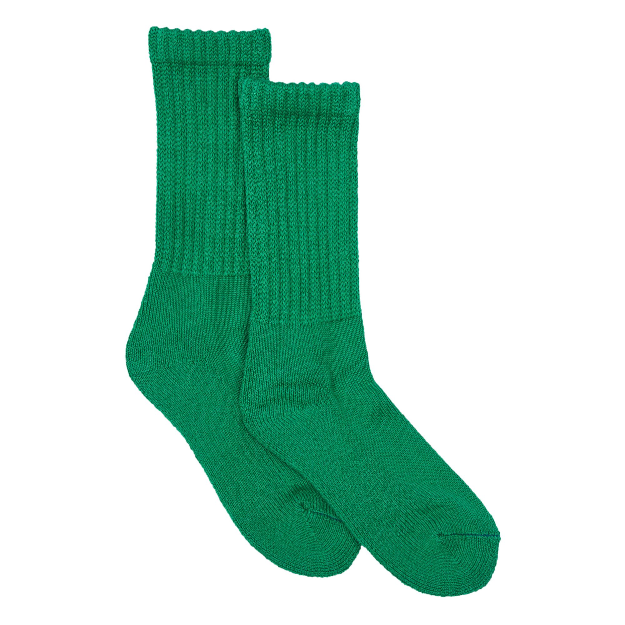 Wool and Cotton Ribbed Socks | Verde- Imagen del producto n°0