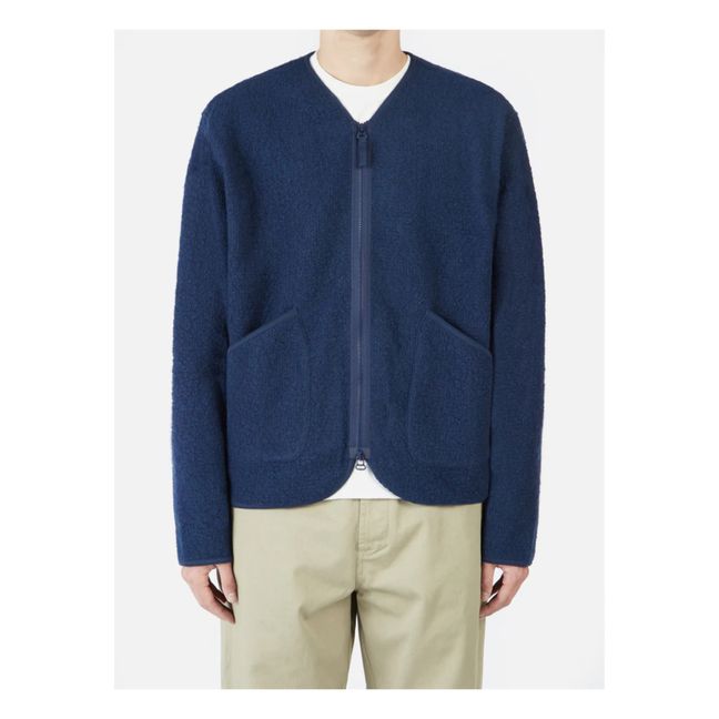 Liner Woollen Jacket | Blu marino