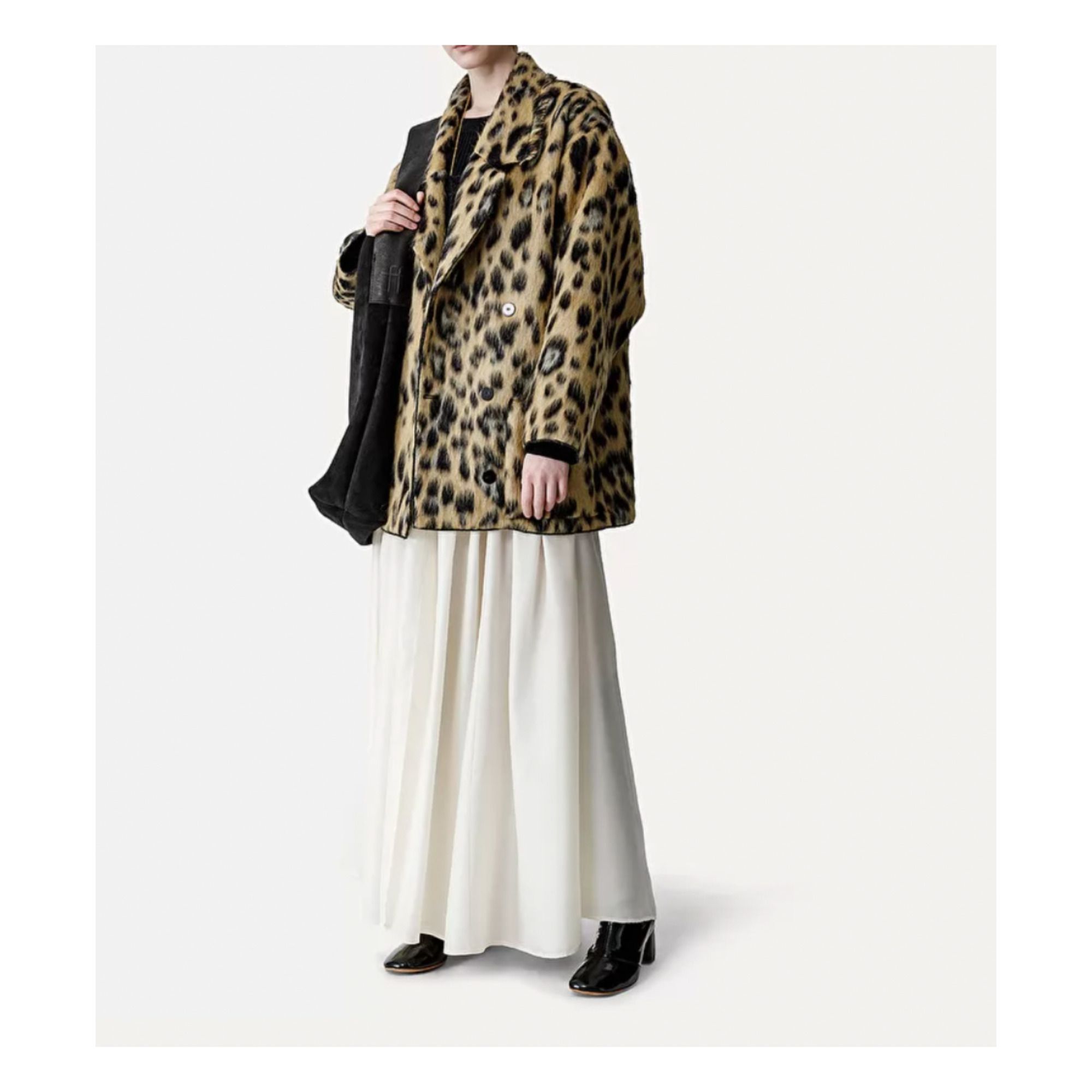 manteau leopard court
