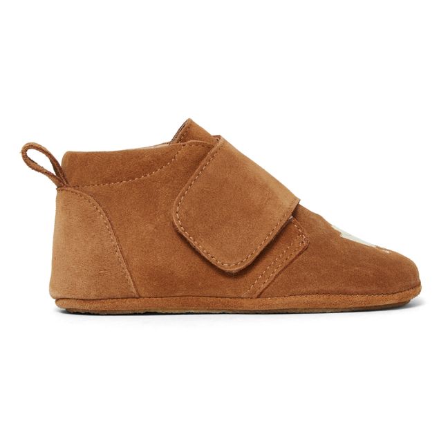 Chaussons Brodés Mamour Camel