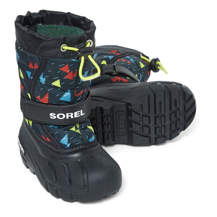 Flurry Print Fur-Lined Boots | Blau- Produktbild Nr. 1