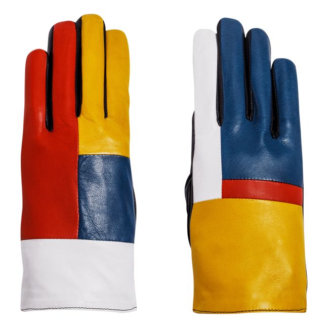 Elements Lambskin Leather Silk-Lined Gloves | Yellow