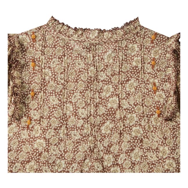 Floral Embroidered Blouse - Women’s Collection  | Kamelbraun