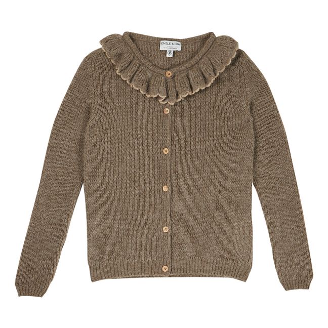 Collerette Cardigan - Women’s Collection - Taupe brown