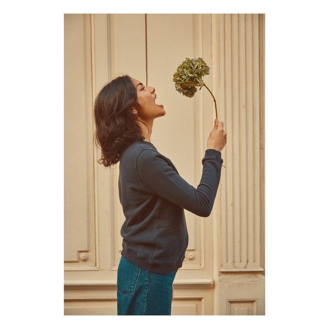 Bohème Organic Cotton Sweatshirt - Women’s Collection - Gris Antracita