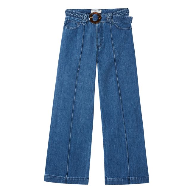 Jeans a vita alta, in cotone bio - Collezione donna  | Demin