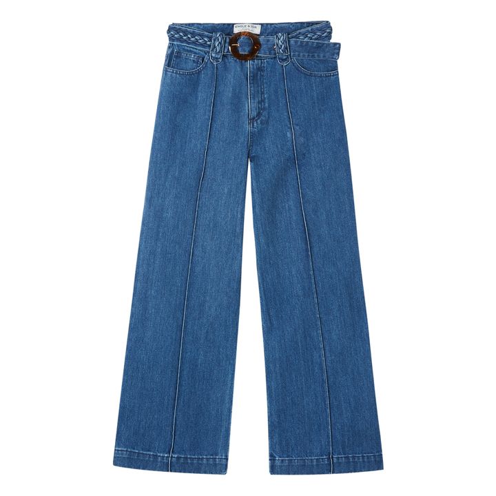 Organic Cotton High-Waisted Jeans - Women’s Collection - | Denim- Product image n°1